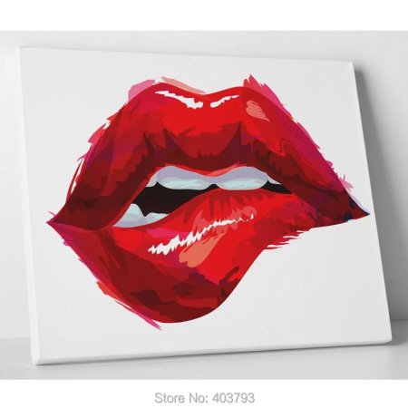 Губы картина
