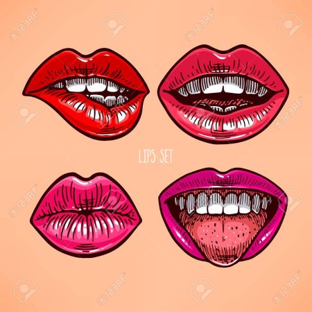 Губы мультяшные