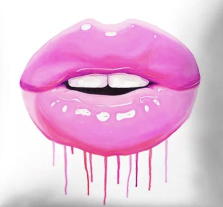 Губы розовые