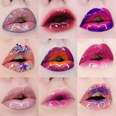 Необычный макияж губ