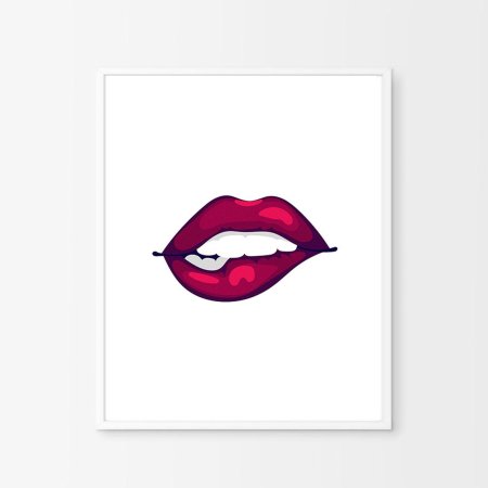 Губы картина