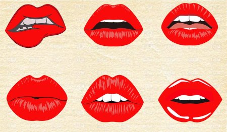 Губы трафарет