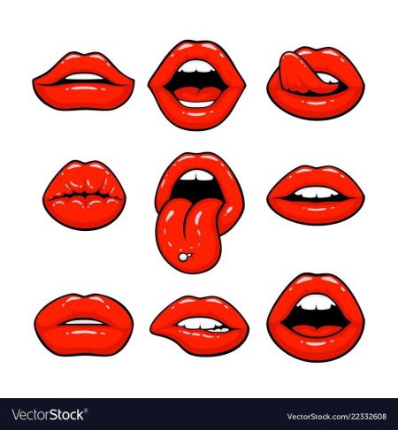 Красные губы