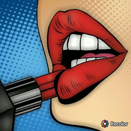 Губы поп арт