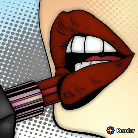 Губы поп арт