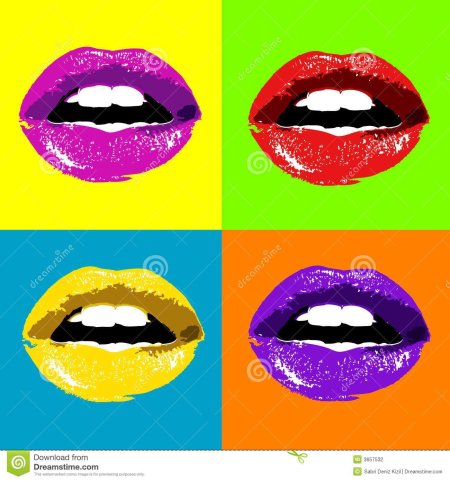 Губы поп арт
