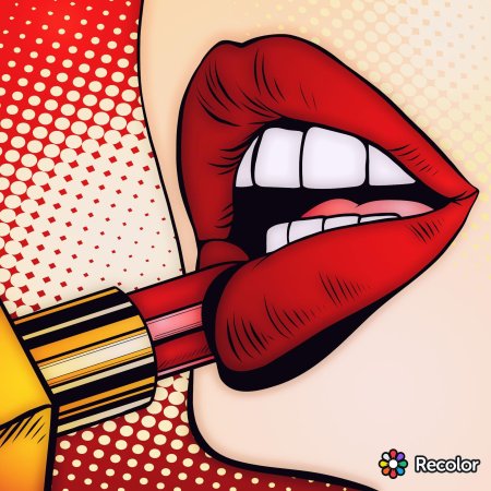 Губы поп арт