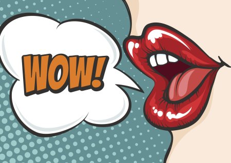 Губы в стиле поп арт