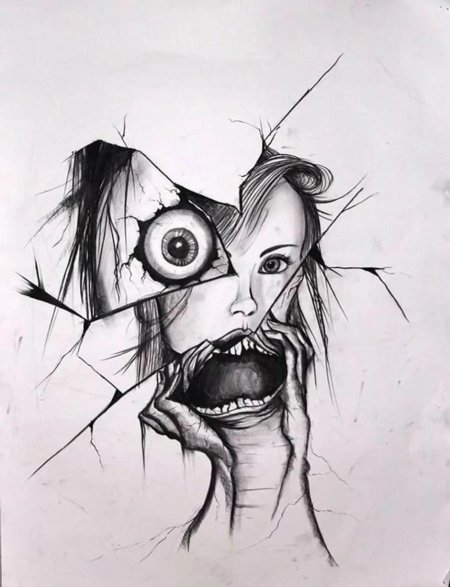Страшные рисунки карандашом