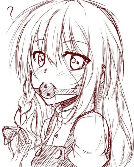 Аниме тянка карандашом