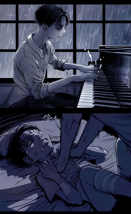 Леви аккерман и пианино