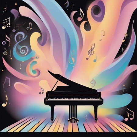 Цветные клавиши пианино