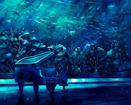 Пианино под водой