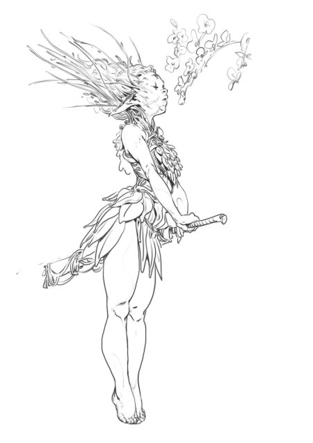 Нимфа эскиз