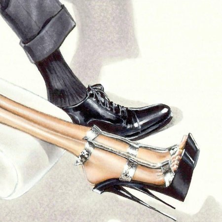 Фэшн иллюстрация обувь