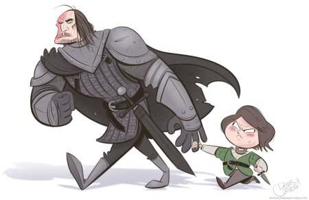 Сандор клиган и арья старк арт