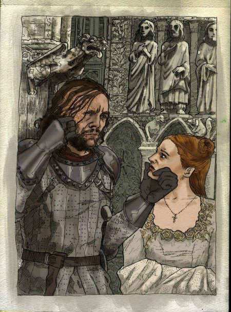 Сандор клиган и санса старк арт