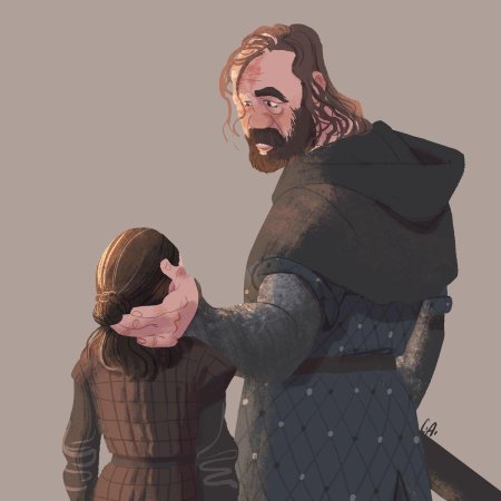 Сандор клиган и арья старк арт