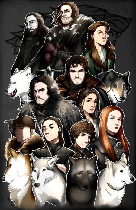 Игра престолов арт семья старк