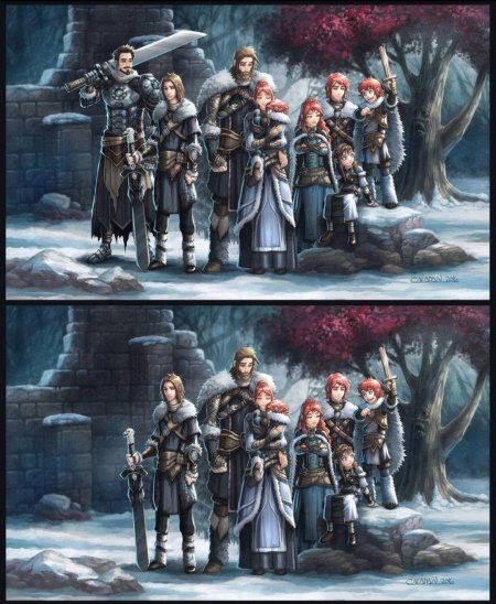 Игра престолов арт семья старк