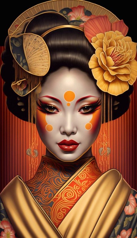 Картина гейша