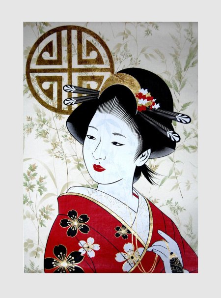 Японская живопись гейши geisha art гейша иллюстрация japanese art