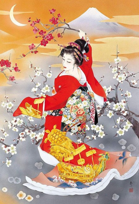 Японская художница haruyo morita. гейши