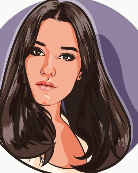 Портрет в иллюстраторе