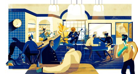 Иллюстрация в стиле flat