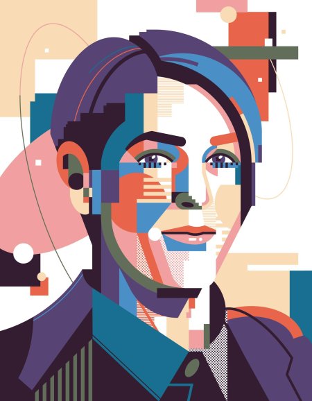 Портрет в стиле wpap