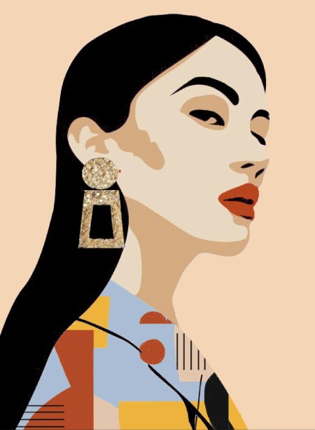 Декоративно стилизованный портрет