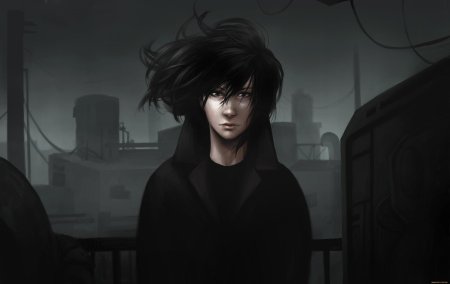 Парень с черными волосами