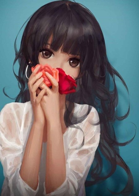 Красивая аниме девушка