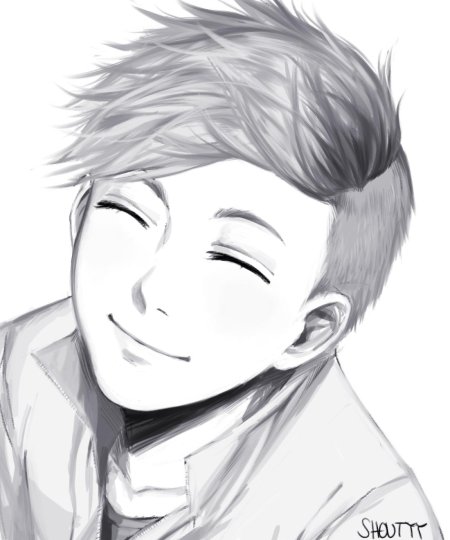 Аниме парень с короткой стрижкой