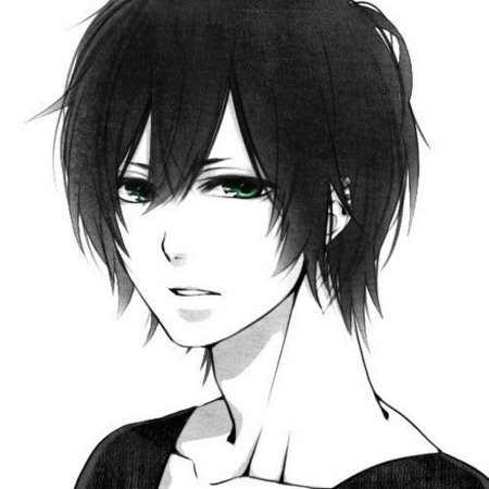 Аниме парень с черными волосами