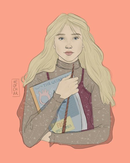 Полумна лавгуд рисунок