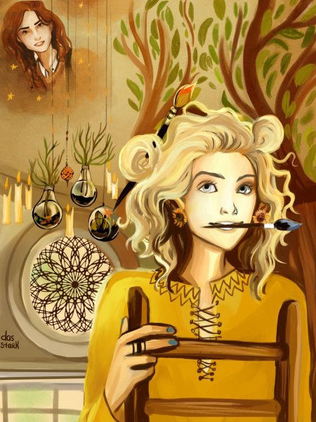 Джинни уизли и луна лавгуд арт