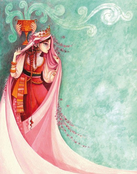 Восточная девушка рисунок