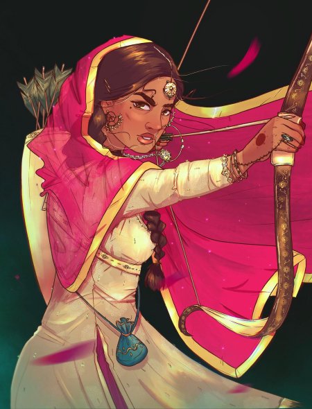 Индийская девушка арт