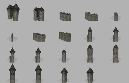 Medieval castle tower 3d модель