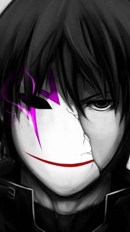 Темнее черного аниме маска