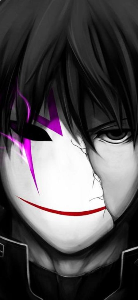 Темнее черного аниме маска