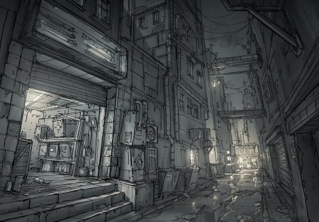 Скетчи локаций