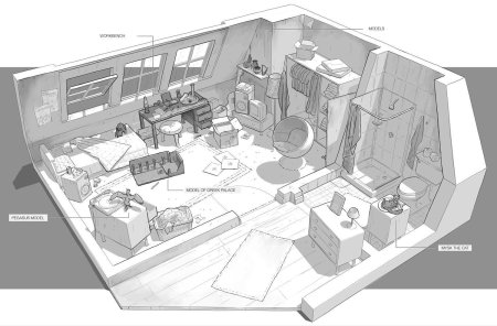 Комната референс перспектива
