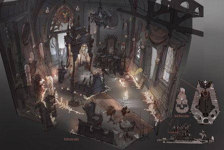 Концепт арт окружения комната