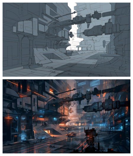 Мегабашня киберпанк