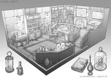 Концепт арт окружения комната