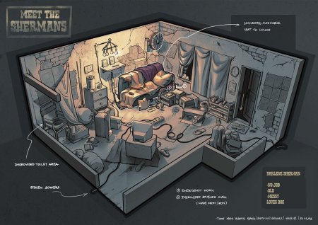 Киберпанк дизайн среды'