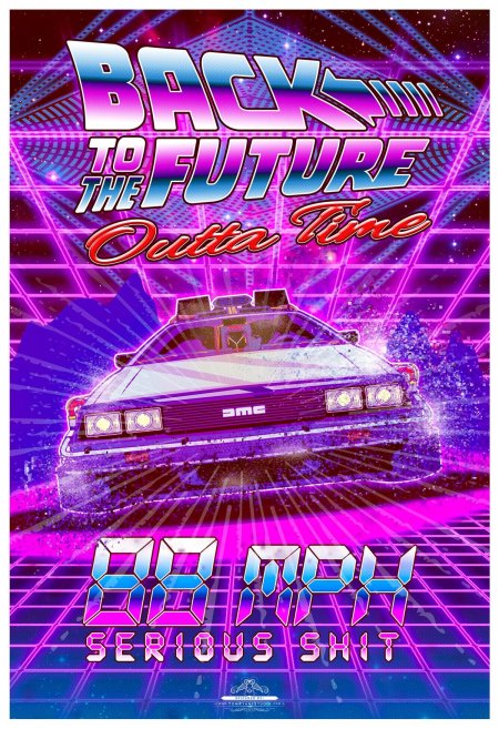 Назад в будущее делориан постер