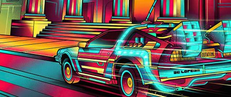 Делориан dmc 12 неон